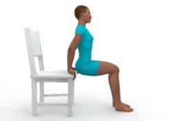 muscler les bras femme chaise