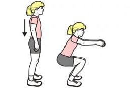 exercice fessier squat