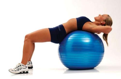 exercice abdo swiss ball