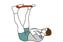 exercice abdos fessiers élastique