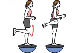 exercice moyen fessier bosu