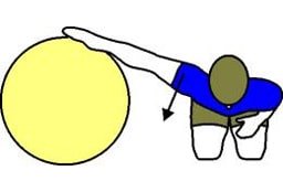 etirement epaule swiss ball