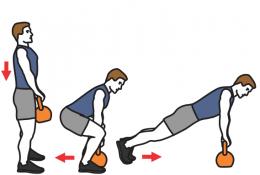 kettlebell burpees