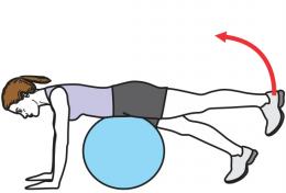 exercice fessier fit ball