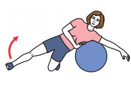 exercice petit fessier swiss ball