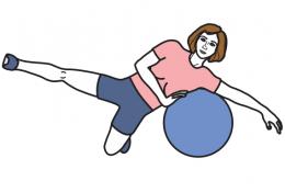 exercice moyen fessier swiss ball