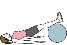 muscler fessier ballon de gym