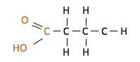 Formule développée de l’acide butyrique