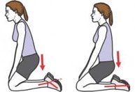 exercice d'étirement du tibial antérieur
