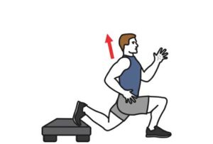 squat bulgare sur step