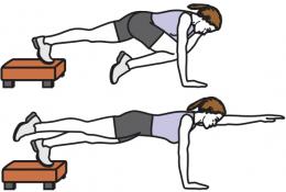 gainage sur step