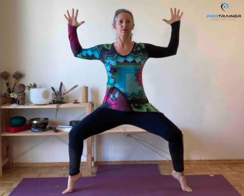Posture de la Déesse Utkata Konasana