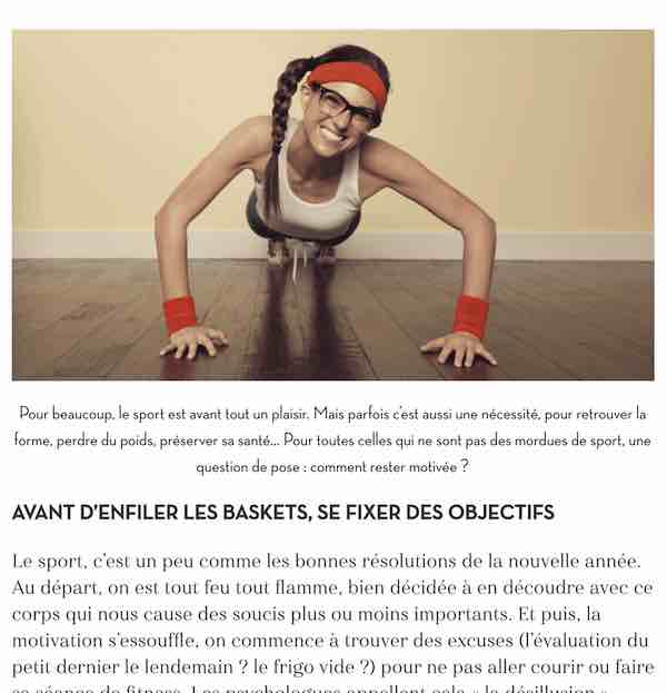 Comment rester motivée pour faire du sport ?